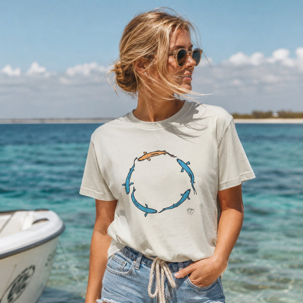 Daisy Chain Tee (Blue Fish)