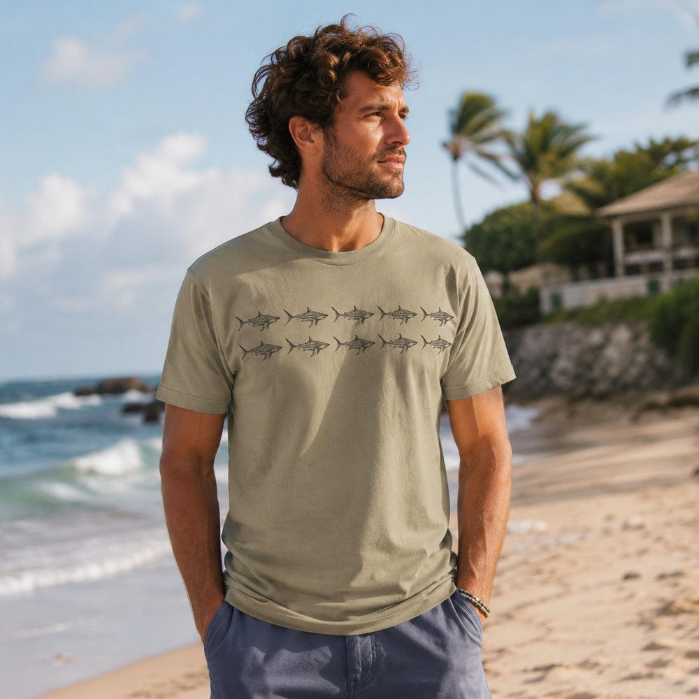 Double Row Shark Tee (Green)