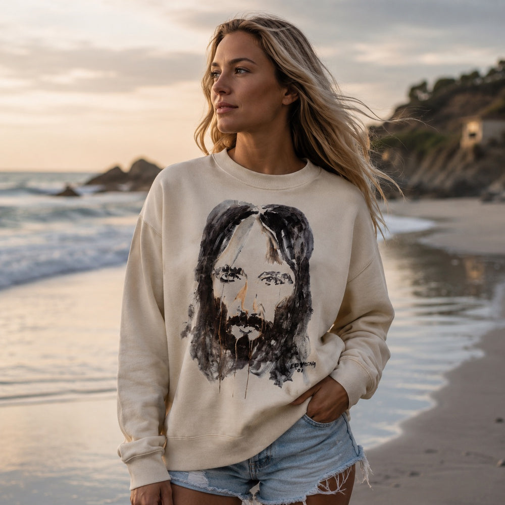 Jesus Painting Crewneck