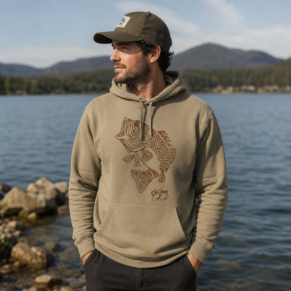 Jumping Bass Hoodie (Brown)
